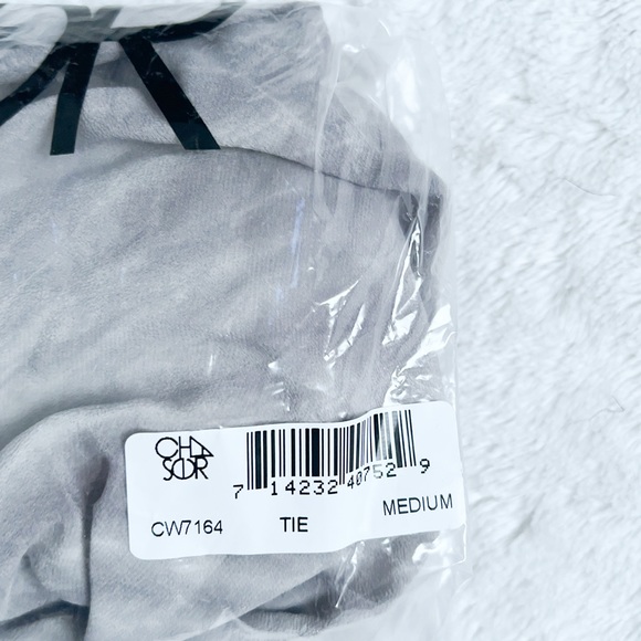 NWT- CHASER Gray & White Tie Dye Strappy Back Tank Top - Picture 6 of 8